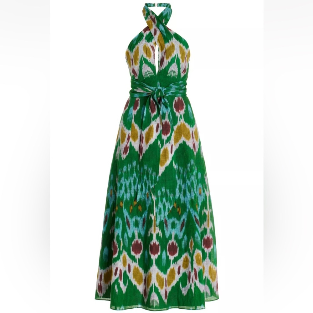 Erdem Selene Ikat Halter Dress - Size 10